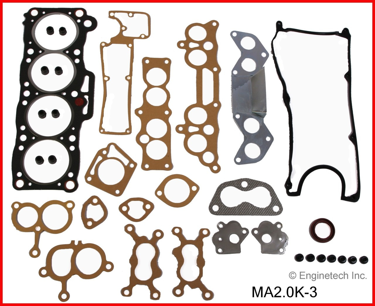 1987 Mazda B2000 2.0L Engine Gasket Set MA2.0K-3 -2