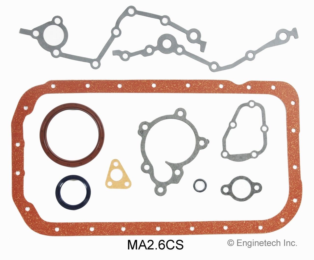 1989 Mazda MPV 2.6L Engine Lower Gasket Set MA2.6CS -1