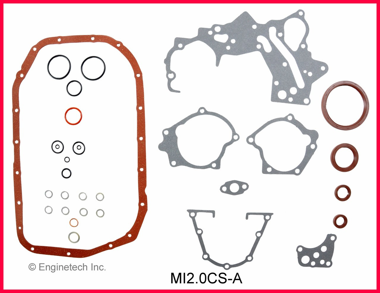1993 Mitsubishi Eclipse 2.0L Engine Lower Gasket Set MI2.0CS-A -3