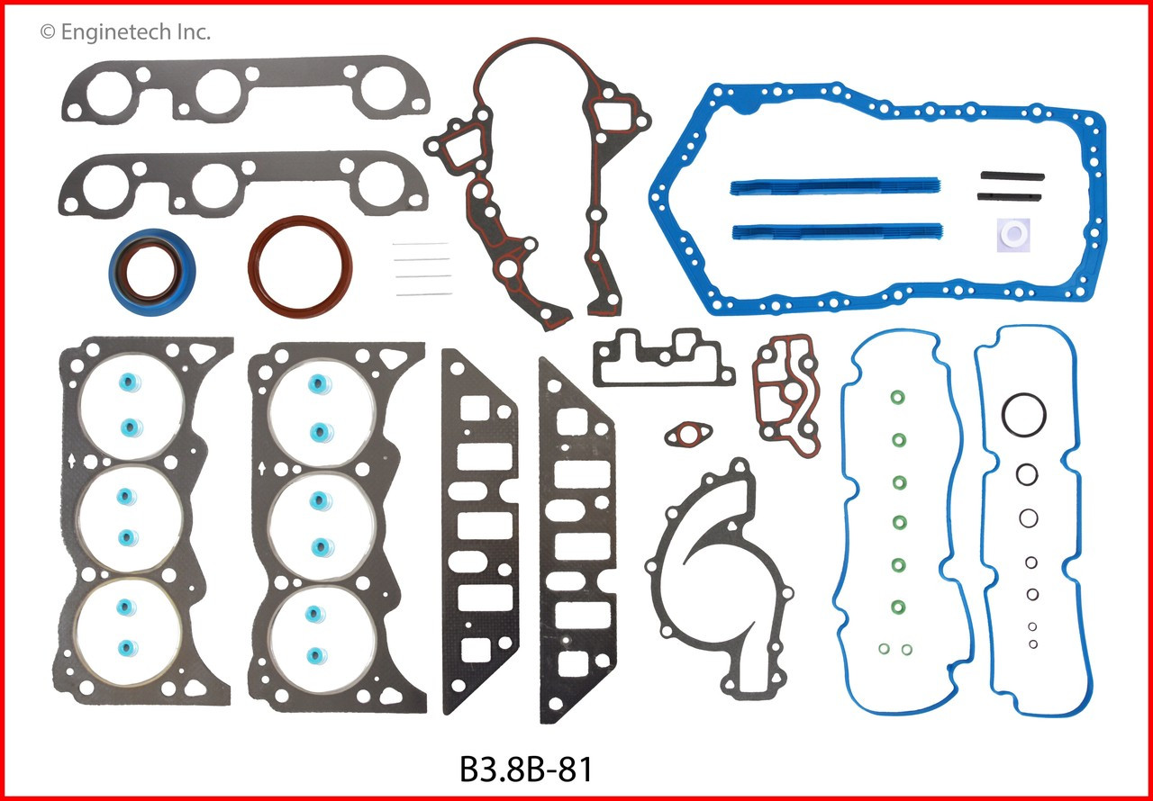 1991 Buick Park Avenue 3.8L Engine Gasket Set B3.8B-81 -2