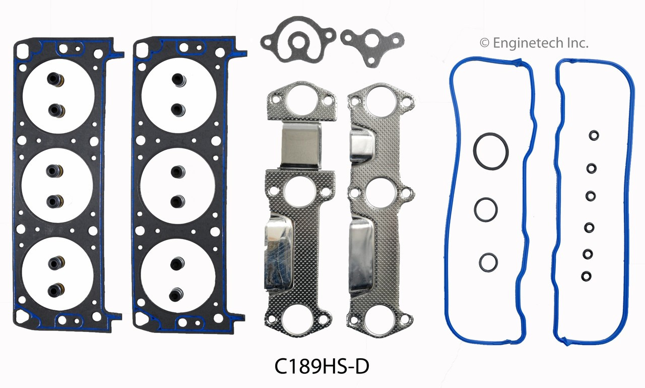 1990 Pontiac 6000 3.1L Engine Cylinder Head Gasket Set C189HS-D -13