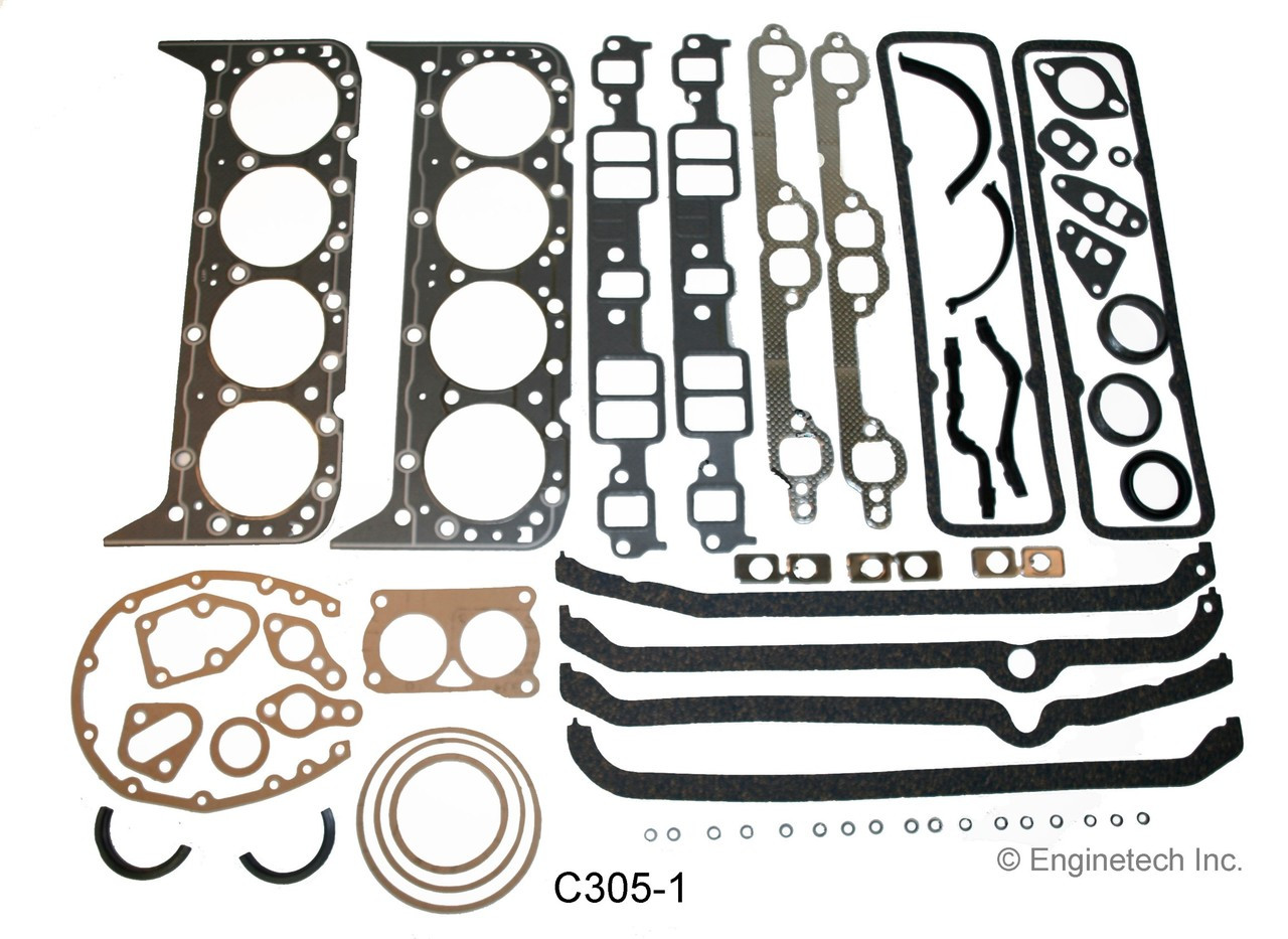 1985 GMC C2500 Suburban 5.0L Engine Gasket Set C305-1 -386