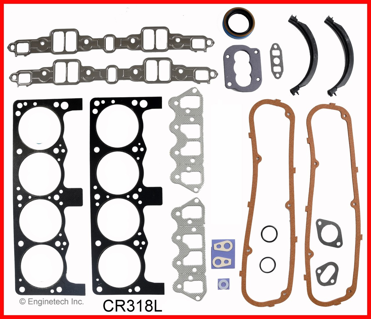 1990 Dodge B350 5.2L Engine Gasket Set CR318L -3