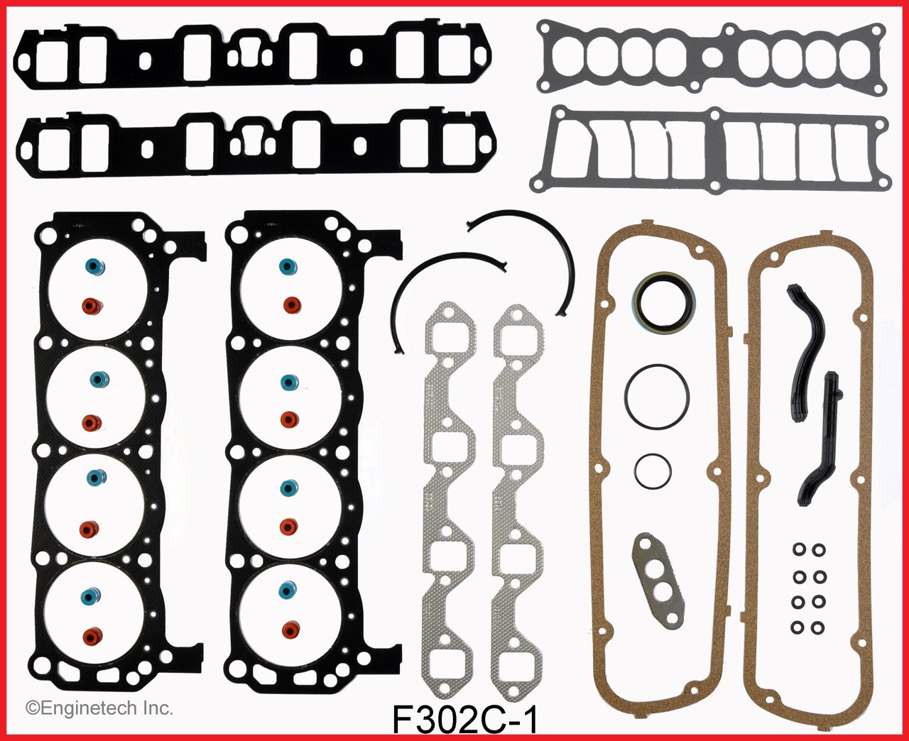 1988 Ford Country Squire 5.0L Engine Gasket Set F302C-1 -12