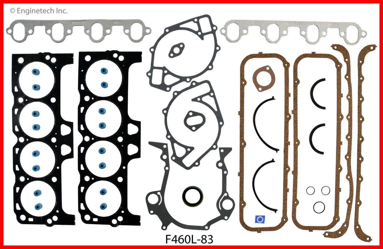 1986 Ford E-350 Econoline 7.5L Engine Gasket Set F460L-83 -2