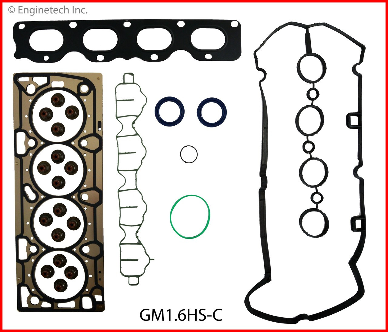 2010 Pontiac G3 1.6L Engine Cylinder Head Gasket Set GM1.6HS-C -9
