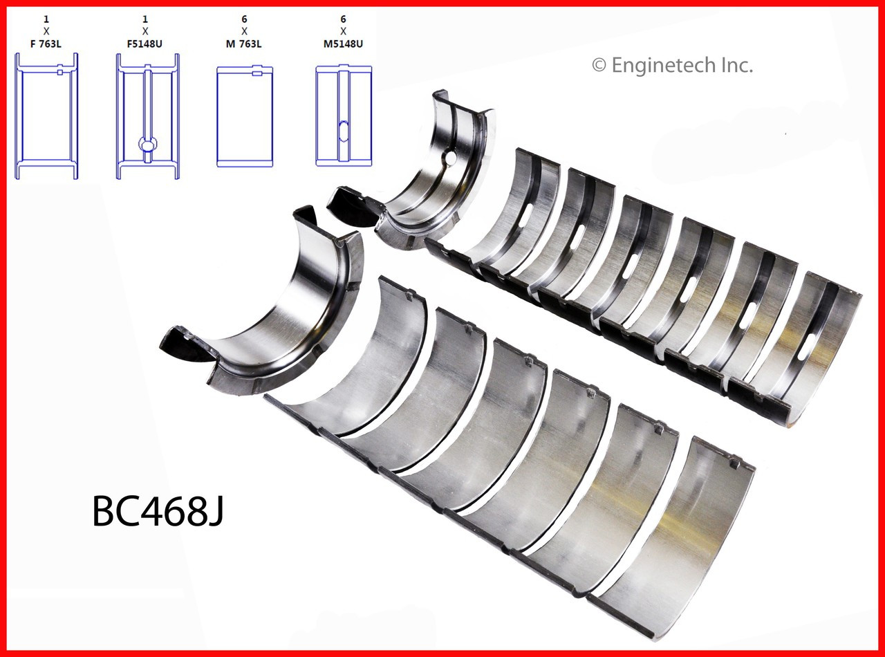 1998 Jeep Wrangler  Engine Crankshaft Main Bearing Set BC468J -84