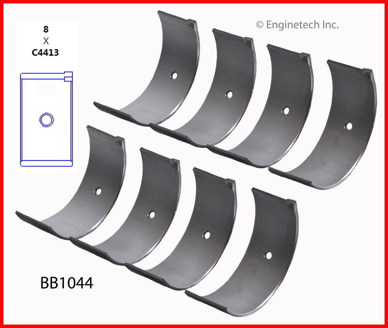 1985 Nissan 720 2.4L Engine Connecting Rod Bearing Set BB1044 -45