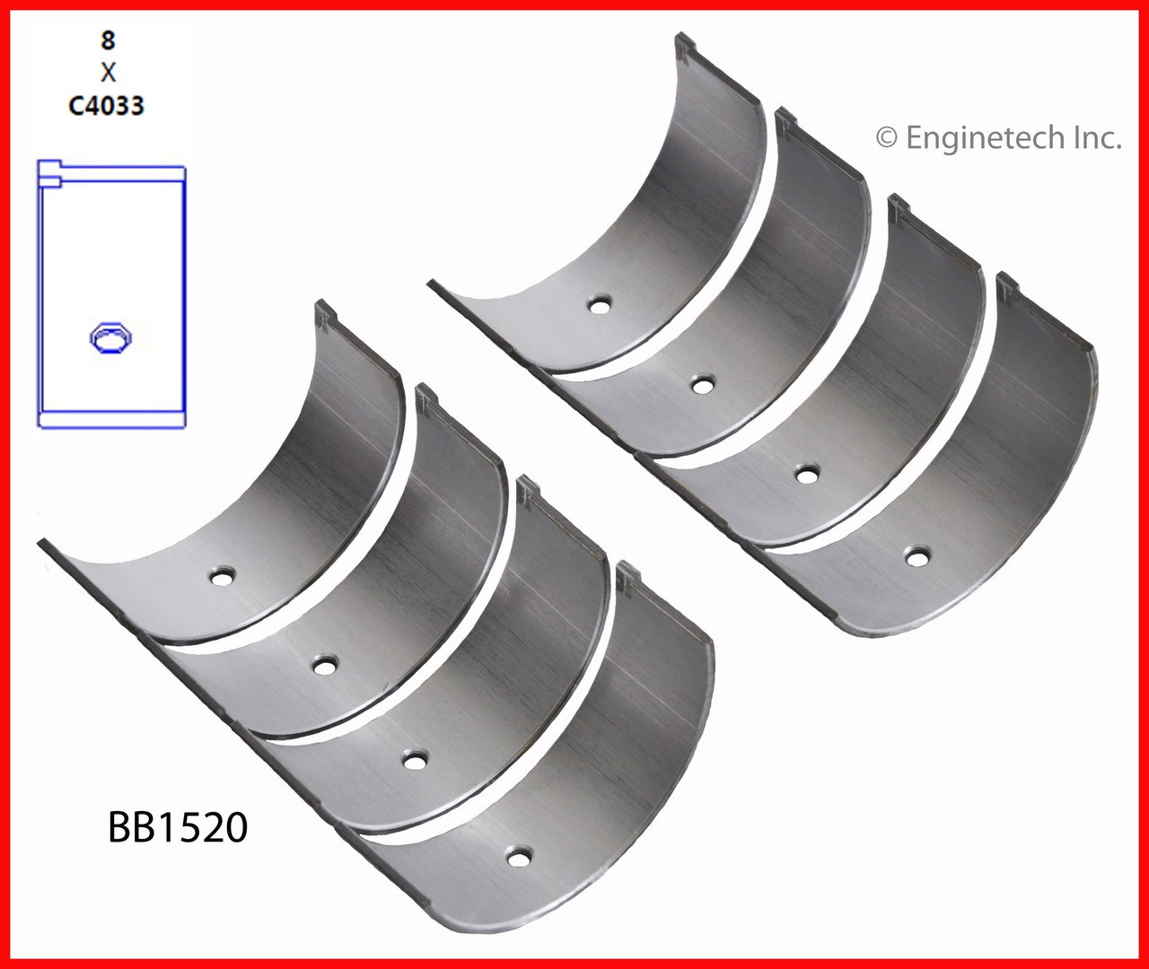 1990 Honda Accord 2.2L Engine Connecting Rod Bearing Set BB1520 -12