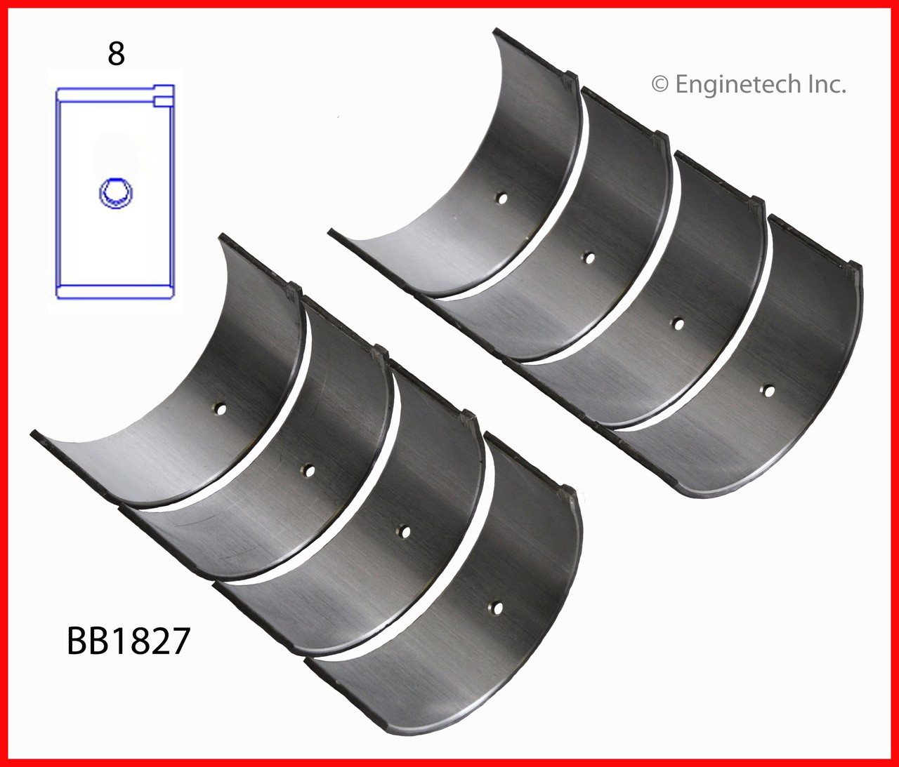 1992 Plymouth Laser 2.0L Engine Connecting Rod Bearing Set BB1827 -18