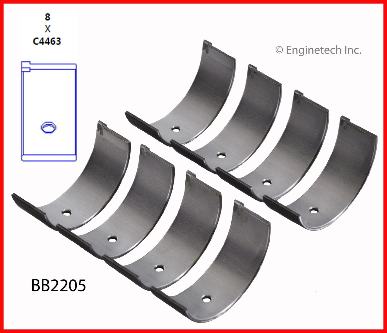 1988 Honda Civic 1.5L Engine Connecting Rod Bearing Set BB2205 -36