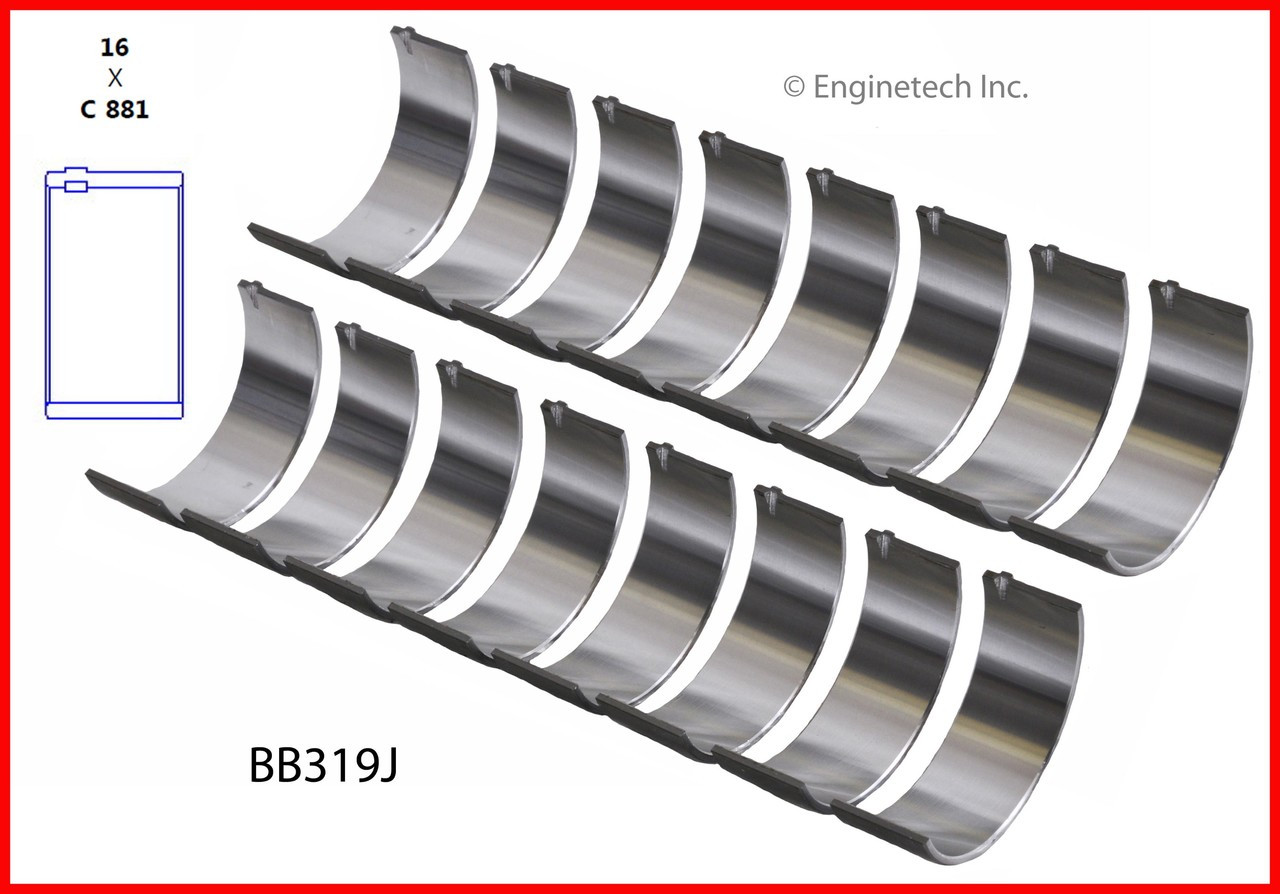 2010 Lincoln Navigator 5.4L Engine Connecting Rod Bearing Set BB319J -1420