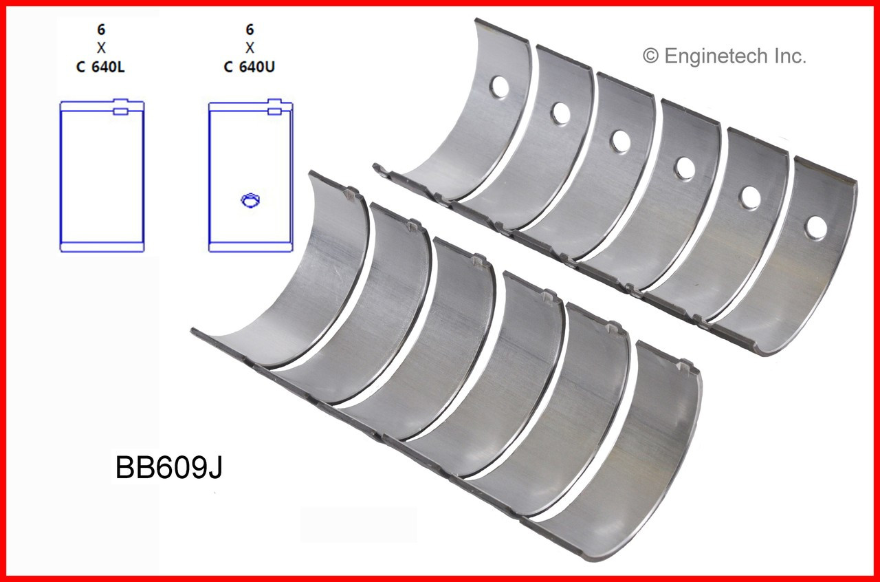 1996 Ford E-350 Econoline Club Wagon 4.9L Engine Connecting Rod Bearing Set BB609J -2900