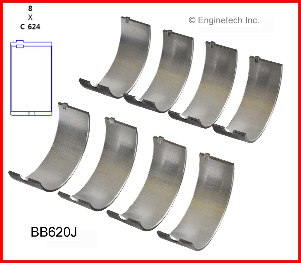 1986 Oldsmobile Firenza 2.0L Engine Connecting Rod Bearing Set BB620J -300