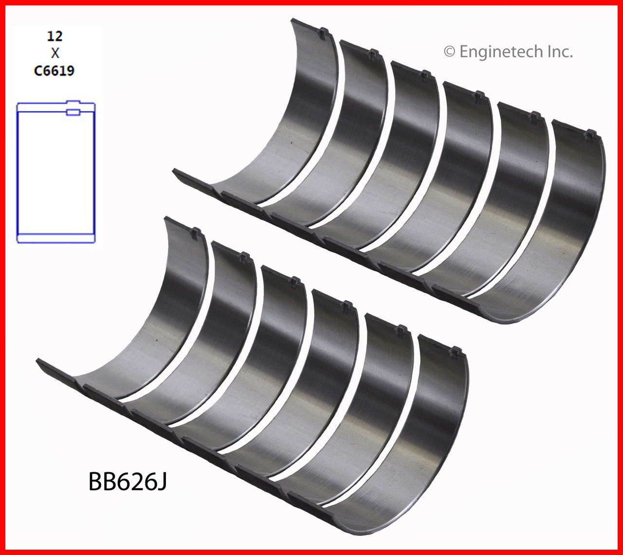 1993 Mercury Sable 3.8L Engine Connecting Rod Bearing Set BB626J -280