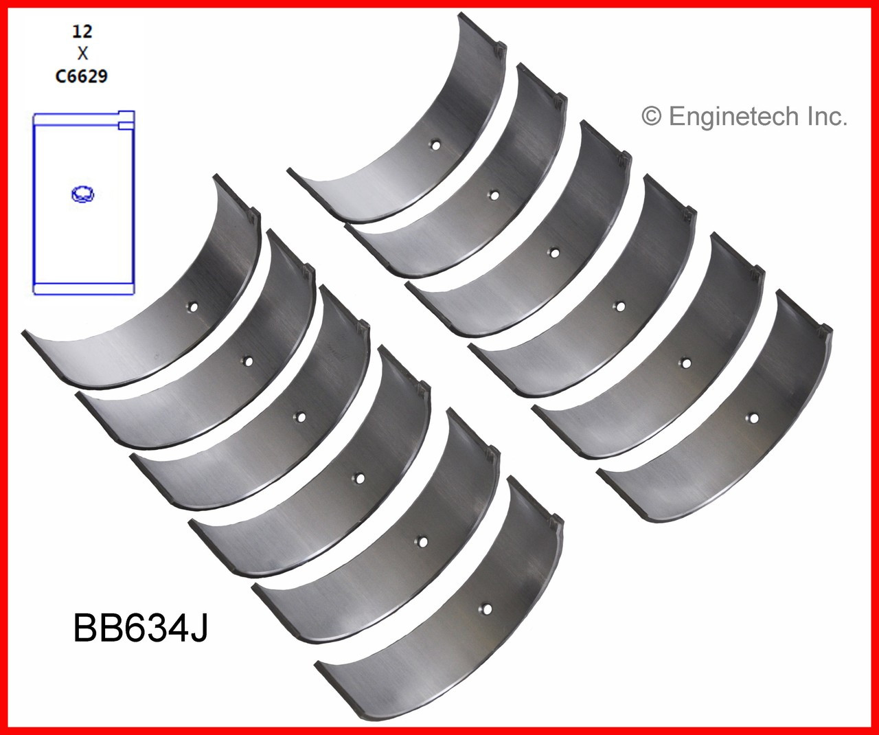 1989 Dodge Dynasty 3.0L Engine Connecting Rod Bearing Set BB634J -64