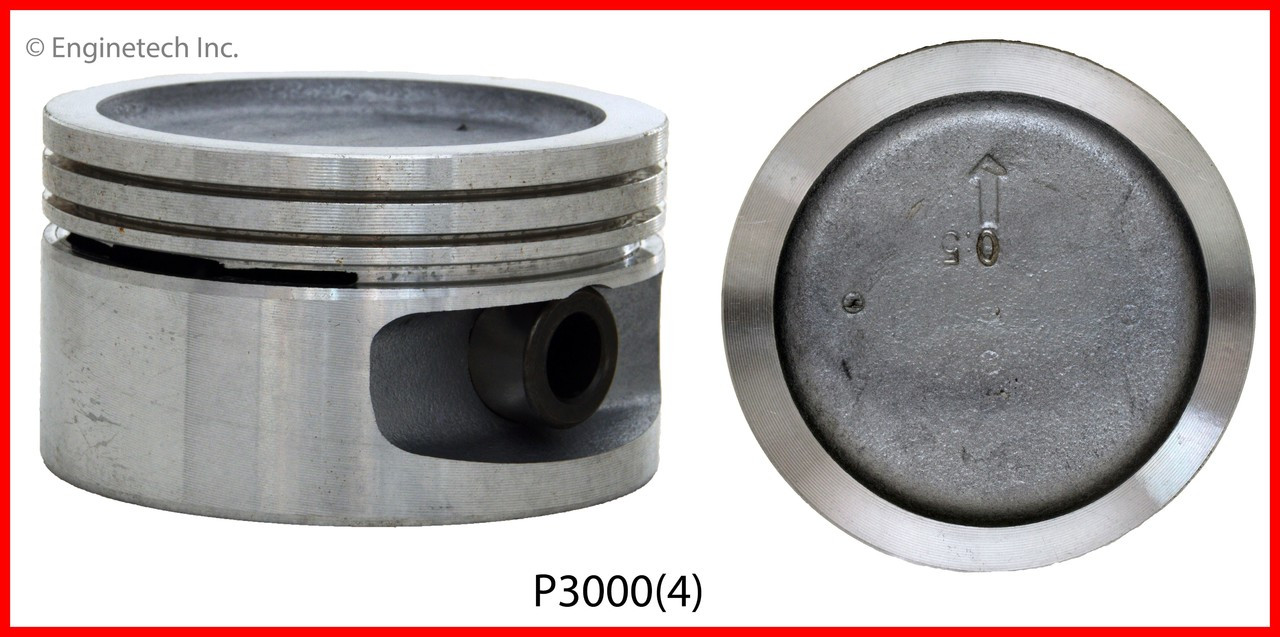 1991 Chevrolet Beretta 2.2L Engine Piston Set P3000(4) -16