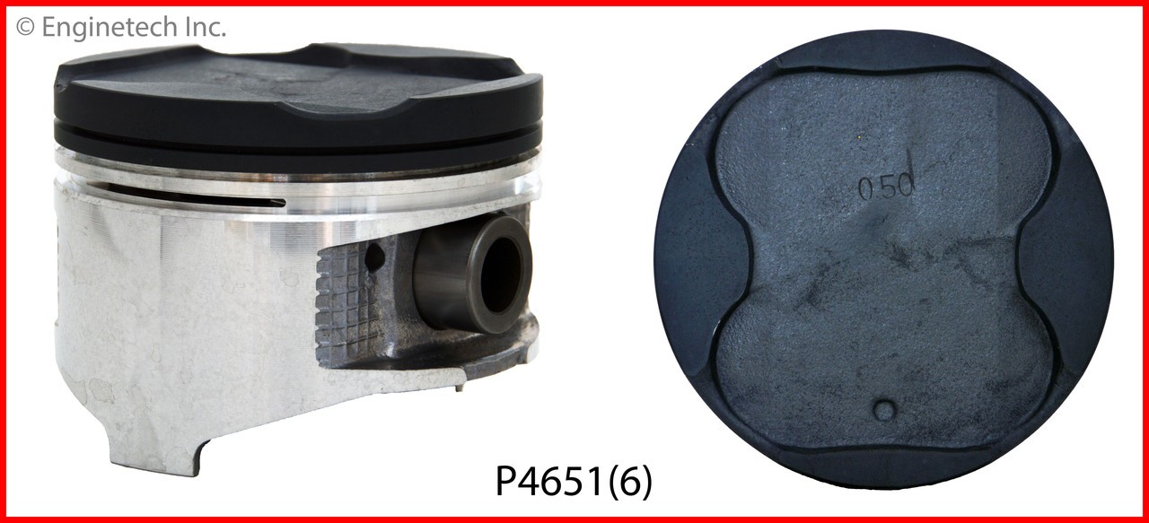 1989 Toyota Camry 2.5L Engine Piston Set P4651(6) -6