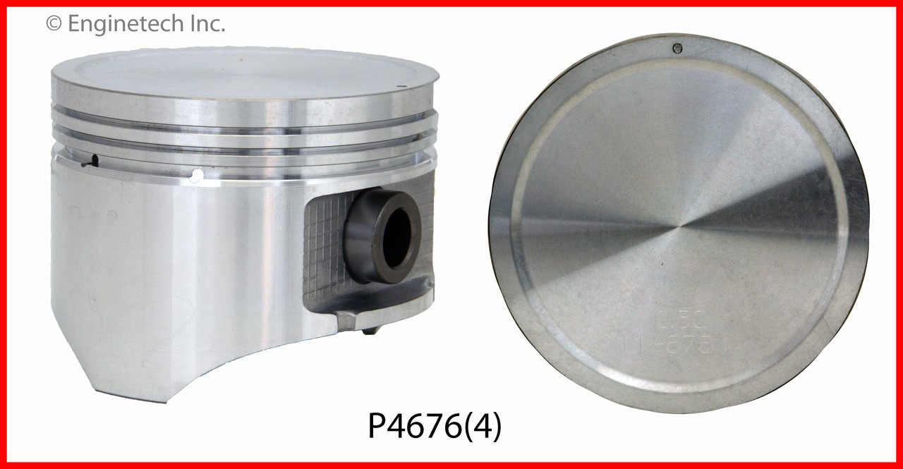 1990 Nissan D21 2.4L Engine Piston Set P4676(4) -3