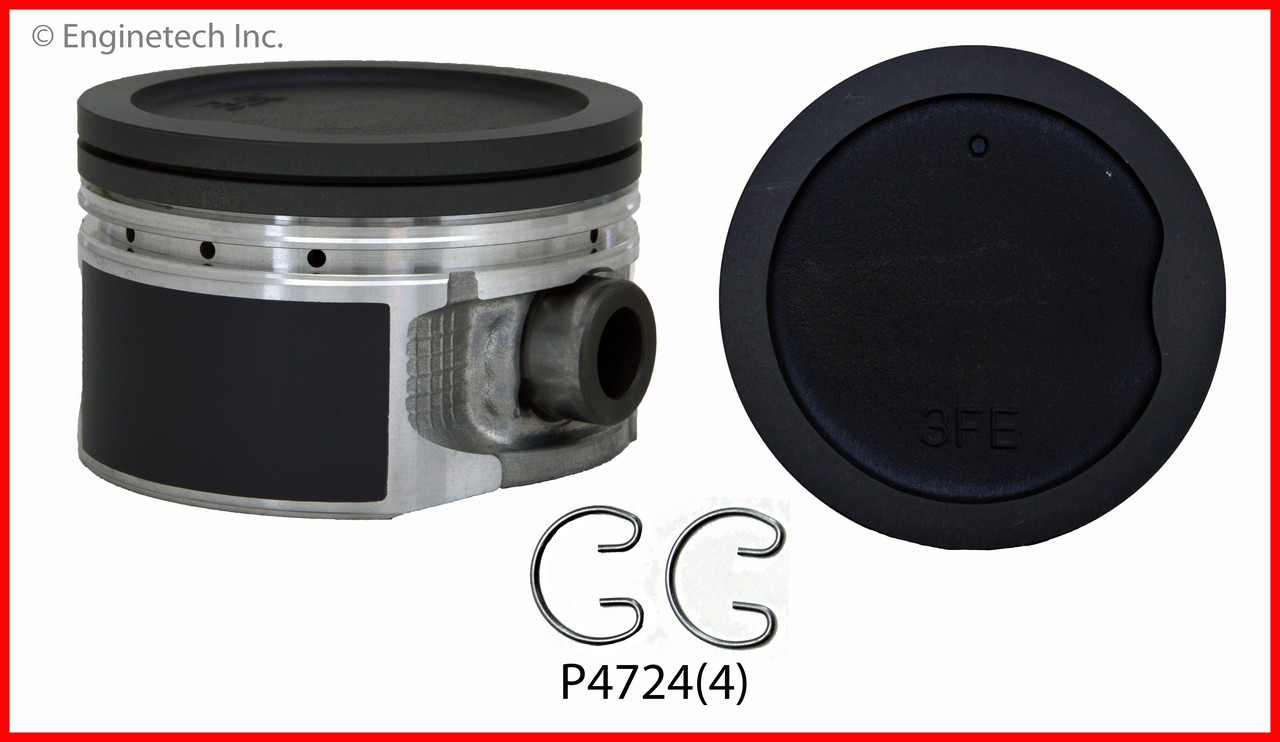 2002 Toyota Tacoma 2.7L Engine Piston Set P4724(4) -66