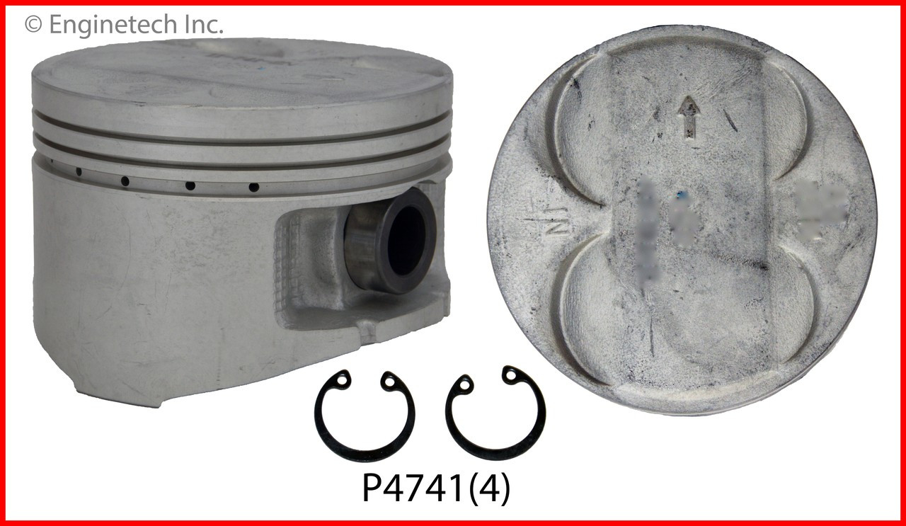 2000 Honda Prelude 2.2L Engine Piston Set P4741(4) -8