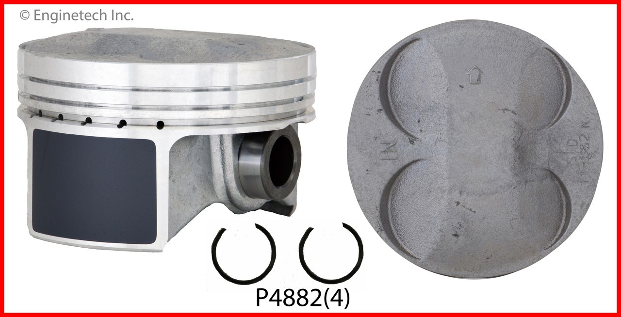 2002 Acura RSX 2.0L Engine Piston Set P4882(4) -2