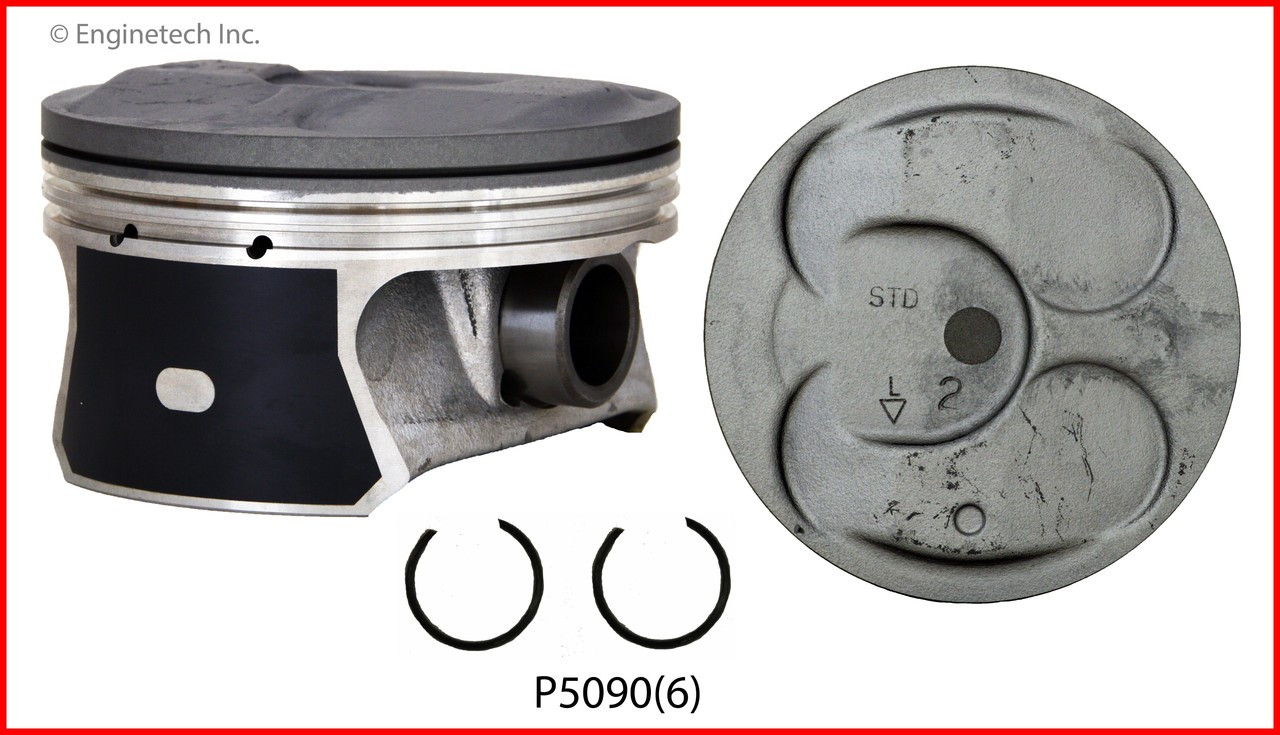 2008 Cadillac CTS 3.6L Engine Piston Set P5090(6) -2
