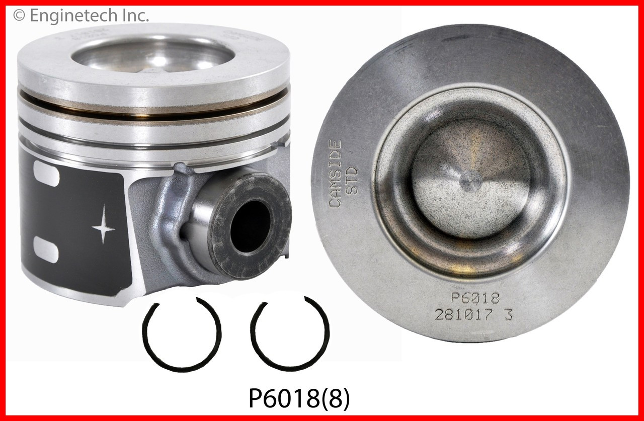 2009 Ford F-350 Super Duty 6.4L Engine Piston Set P6018(8) -12