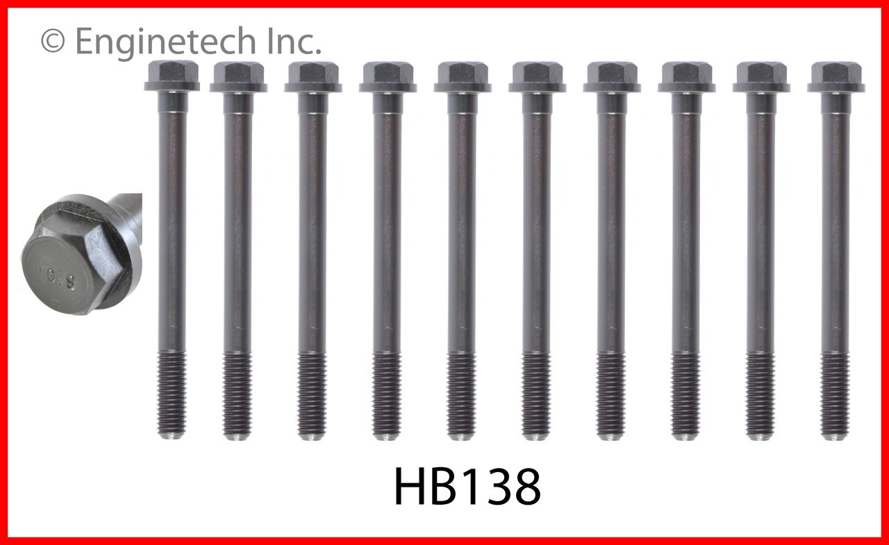 1990 Nissan Axxess 2.4L Engine Cylinder Head Bolt Set HB138 -3