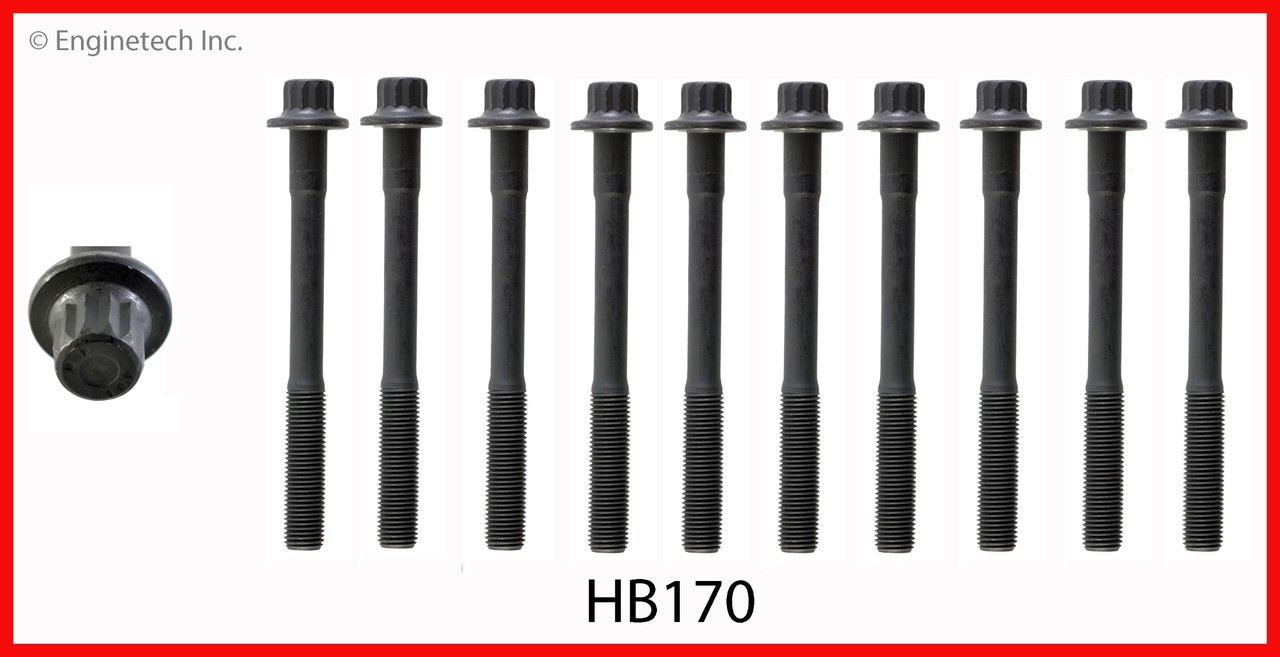 1998 Toyota Tacoma 2.7L Engine Cylinder Head Bolt Set HB170 -25