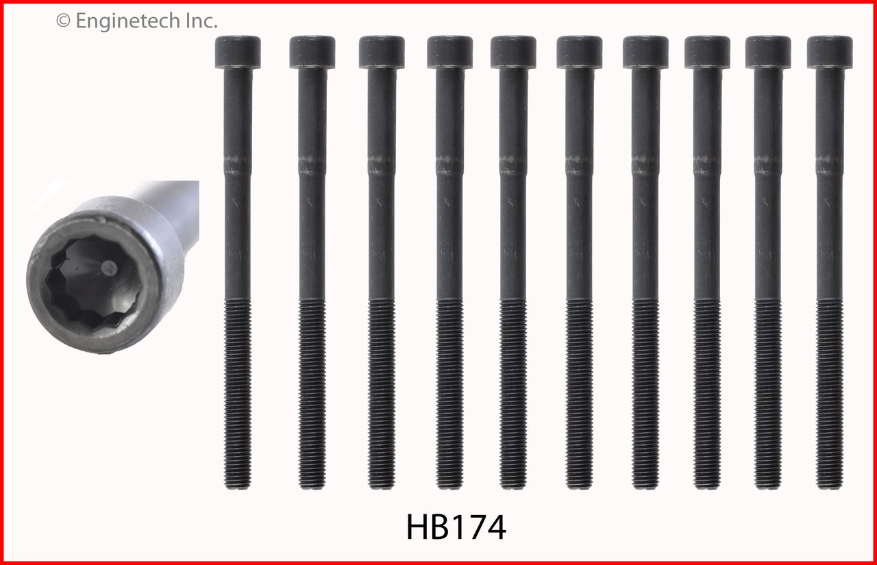 2001 Toyota Highlander 2.4L Engine Cylinder Head Bolt Set HB174 -1