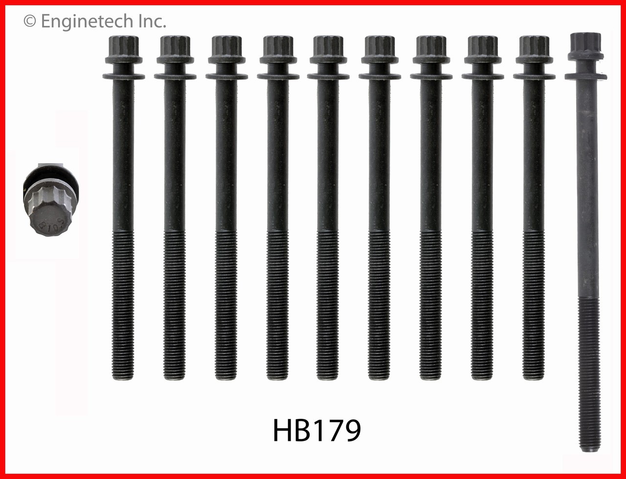 1998 Honda Accord 2.3L Engine Cylinder Head Bolt Set HB179 -5