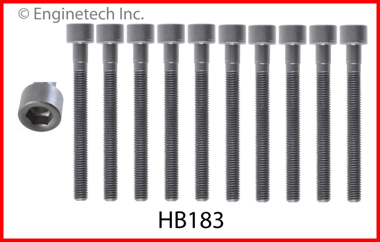 2004 Nissan Frontier 2.4L Engine Cylinder Head Bolt Set HB183 -28