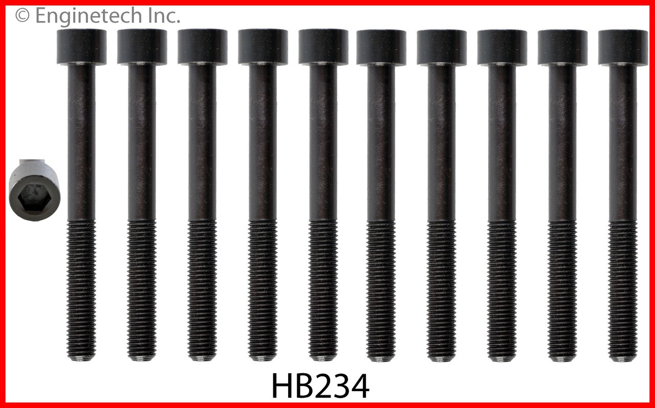 2002 Mazda Protege5 2.0L Engine Cylinder Head Bolt Set HB234 -10