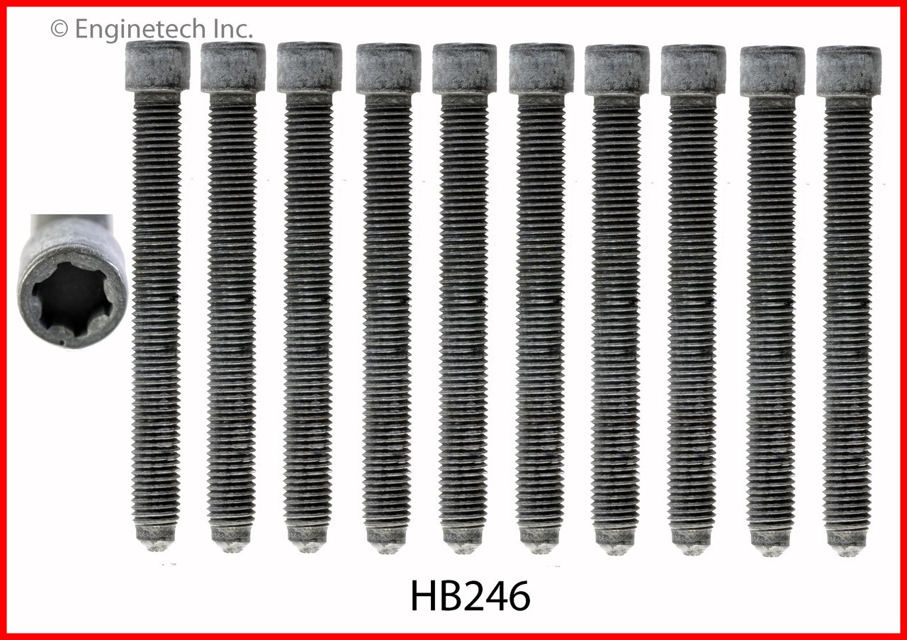 1998 Audi A4 1.8L Engine Cylinder Head Bolt Set HB246 -4