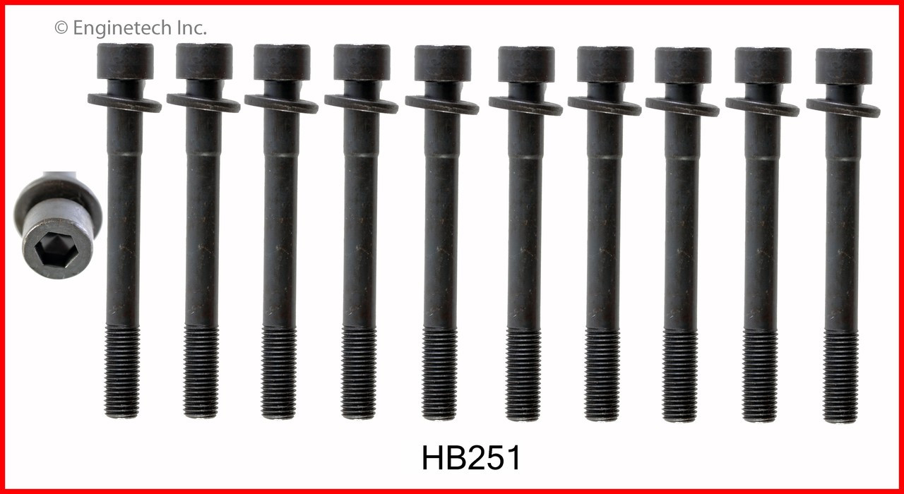 2011 Hyundai Accent 1.6L Engine Cylinder Head Bolt Set HB251 -22