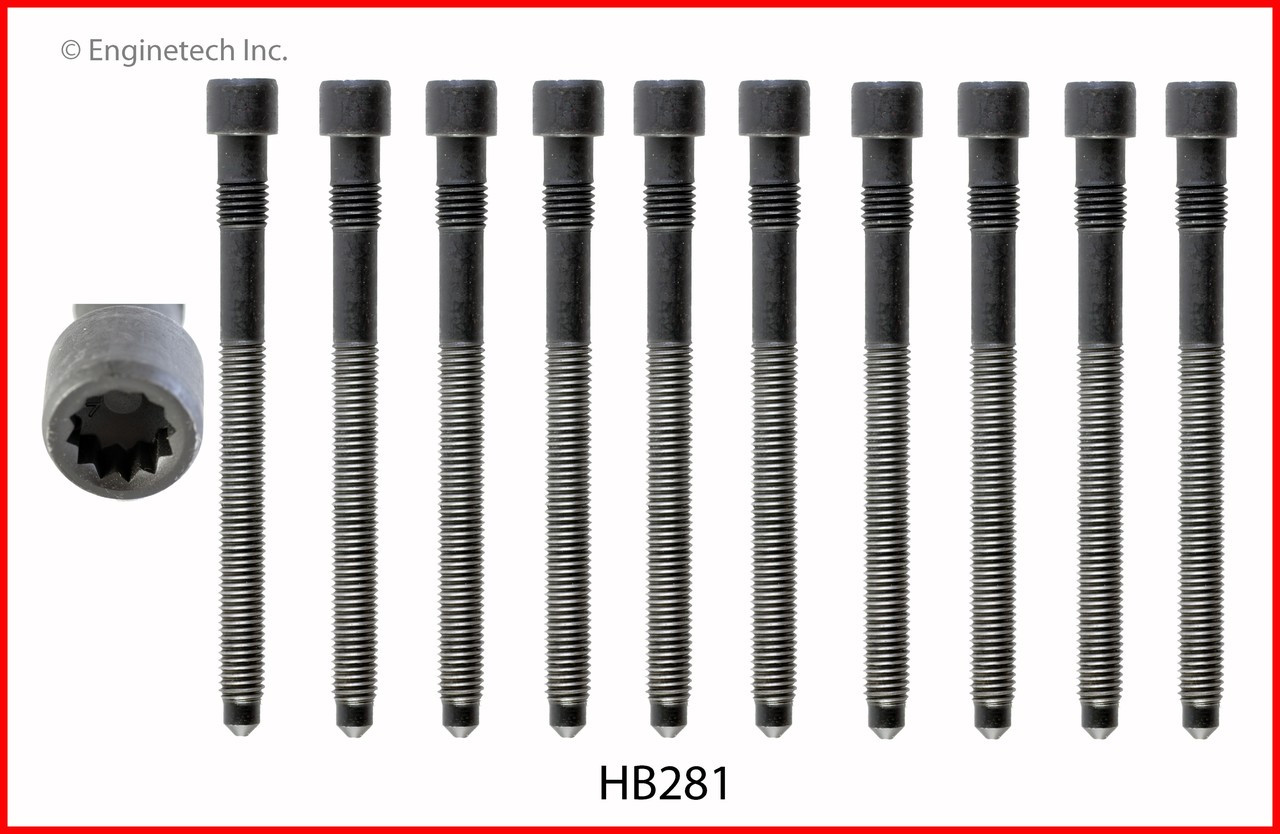 2001 Audi S8 4.2L Engine Cylinder Head Bolt Set HB281 -7