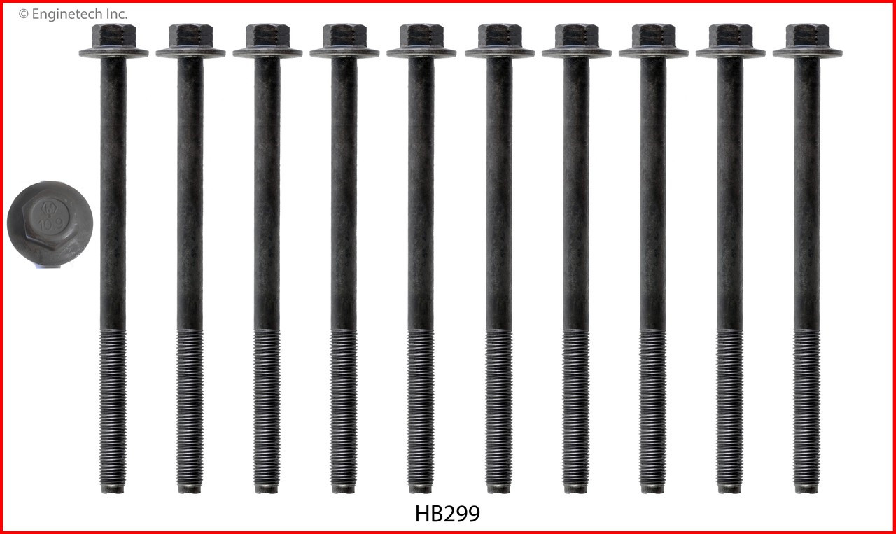 2013 Ford Mustang 5.0L Engine Cylinder Head Bolt Set HB299 -6