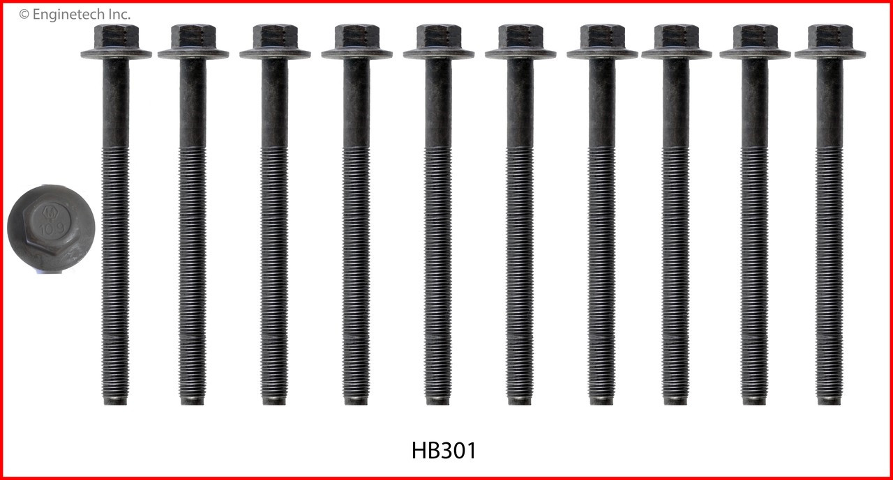 2014 Ford Mustang 5.0L Engine Cylinder Head Bolt Set HB301 -8