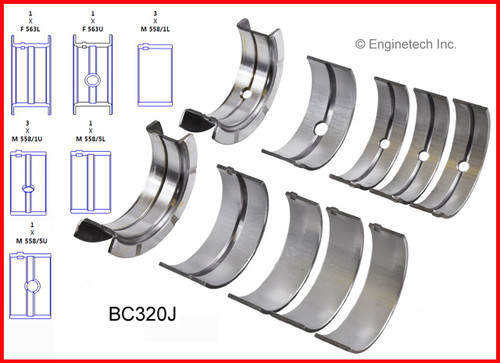 Engine Crankshaft Main Bearing Set - Kit Part - BC320J