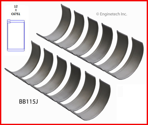 Engine Connecting Rod Bearing Set - Kit Part - BB115J