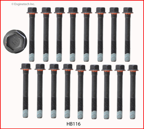 1990 GMC K2500 6.2L Engine Cylinder Head Bolt Set HB116.P315