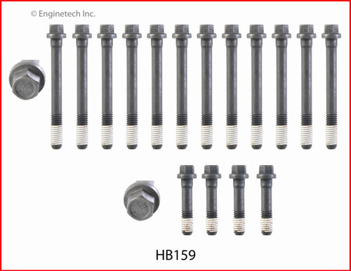 1991 Chevrolet K2500 7.4L Engine Cylinder Head Bolt Set HB159.P763