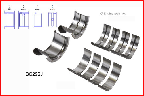 1989 Chevrolet P30 5.7L Engine Crankshaft Main Bearing Set BC296J.P12708