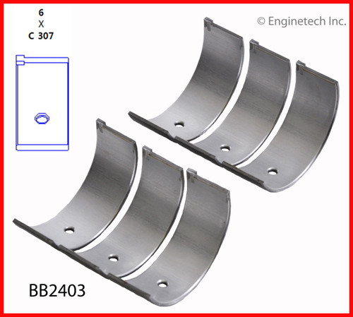 1989 Geo Metro 1.0L Engine Connecting Rod Bearing Set BB2403.P21