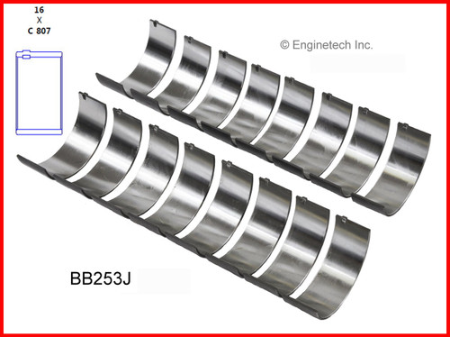 1989 GMC K1500 5.7L Engine Connecting Rod Bearing Set BB253J.P18298