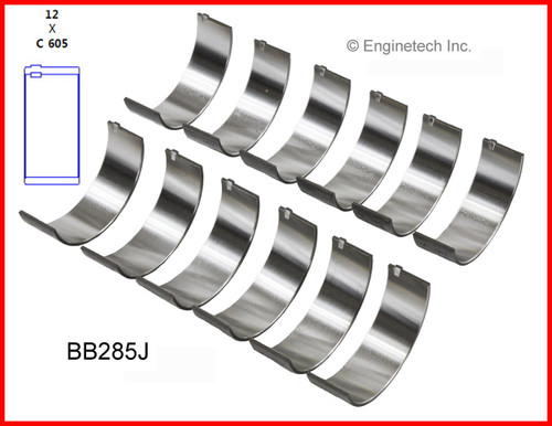 1993 Chevrolet Cavalier 3.1L Engine Connecting Rod Bearing Set BB285J.P1120