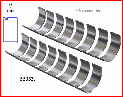 2013 Chevrolet Silverado 1500 5.3L Engine Connecting Rod Bearing Set BB353J.P12159