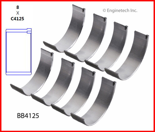 2001 Subaru Impreza 2.5L Engine Connecting Rod Bearing Set BB4125.P192