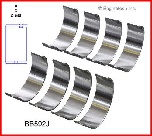 1986 Jeep Cherokee 2.5L Engine Connecting Rod Bearing Set BB592J.P52